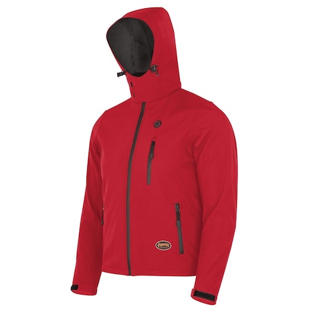 Pioneer Men Heated Softshell Jacket, Red, M V1210290U-M
